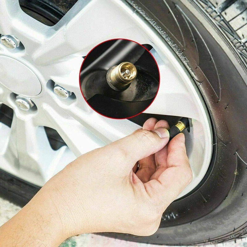 QISF 100Pcs TR412 Snap-in Short Black Rubber Tire Valve Stem for Tubeless 0.453 Inch 11.5mm Rim Holes on Standard Vehicle Tires - Image 2
